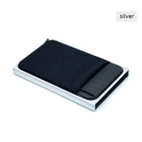 RFID Aluminum Wallet With Elasticity Back Pouch