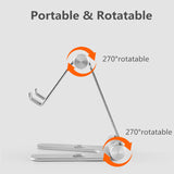 Rotatable Aluminum Alloy Tablet Holder for ipad air 1/2 mini 1/2/3/4 pro 9.7 10.5 12.9 Foldable Cell Phone Holder Stand Support