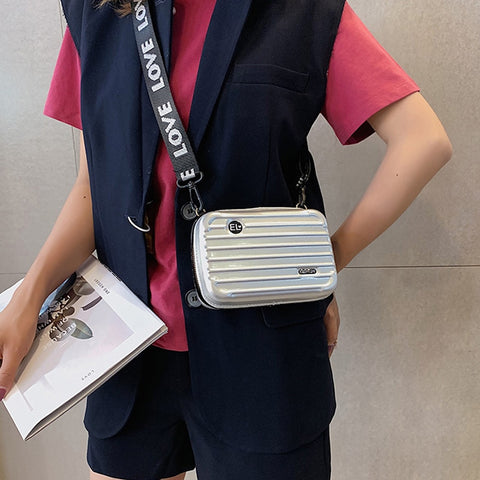 2019 Hot Personality Fashion Women Mini Suitcase Shape Crossbody Bag