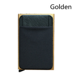 RFID Aluminum Wallet With Elasticity Back Pouch