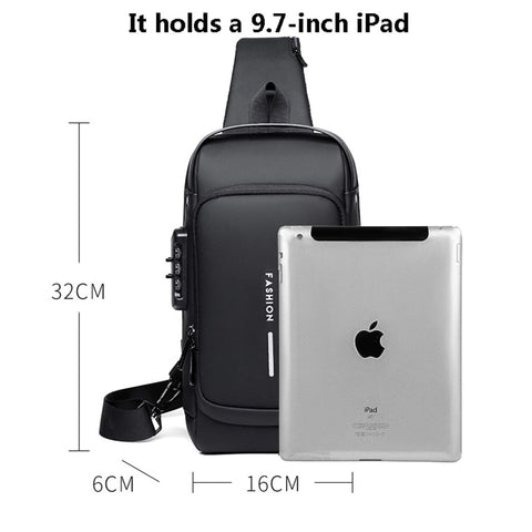 Men's USB Shoulder Bag