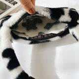 Winter Zebra Pattern Shoulder Underarm Bag