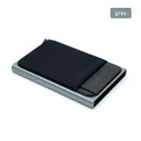 RFID Aluminum Wallet With Elasticity Back Pouch